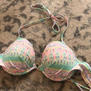 Victoria’s secret swim top - pastel patterned 34C